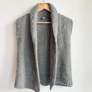 J.Jill Grey Alpaca Blend Vest S